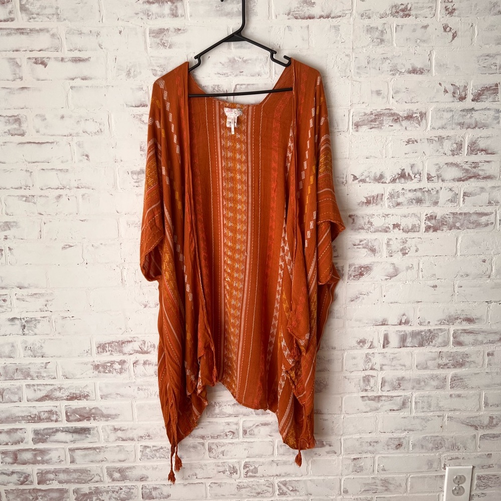 Free People FP Rust Kimono One Size (OS)